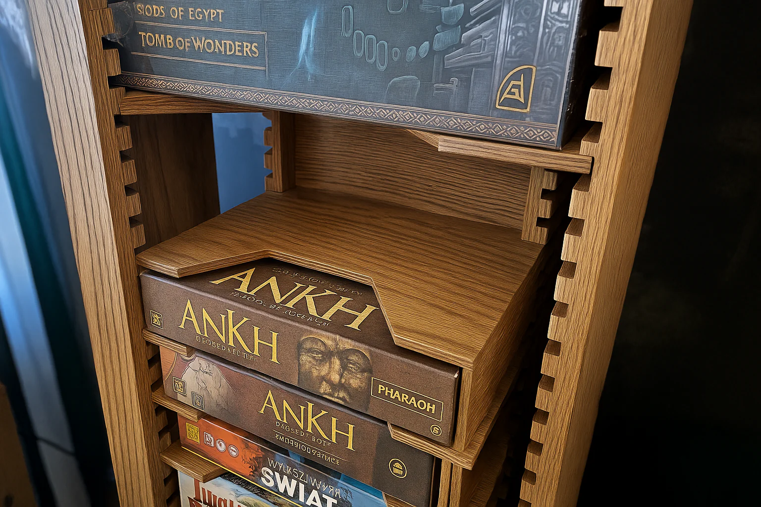 Board Game Rack – Handcrafted Modular Oak Storage for Board Games (Pre-Order) - Image 10