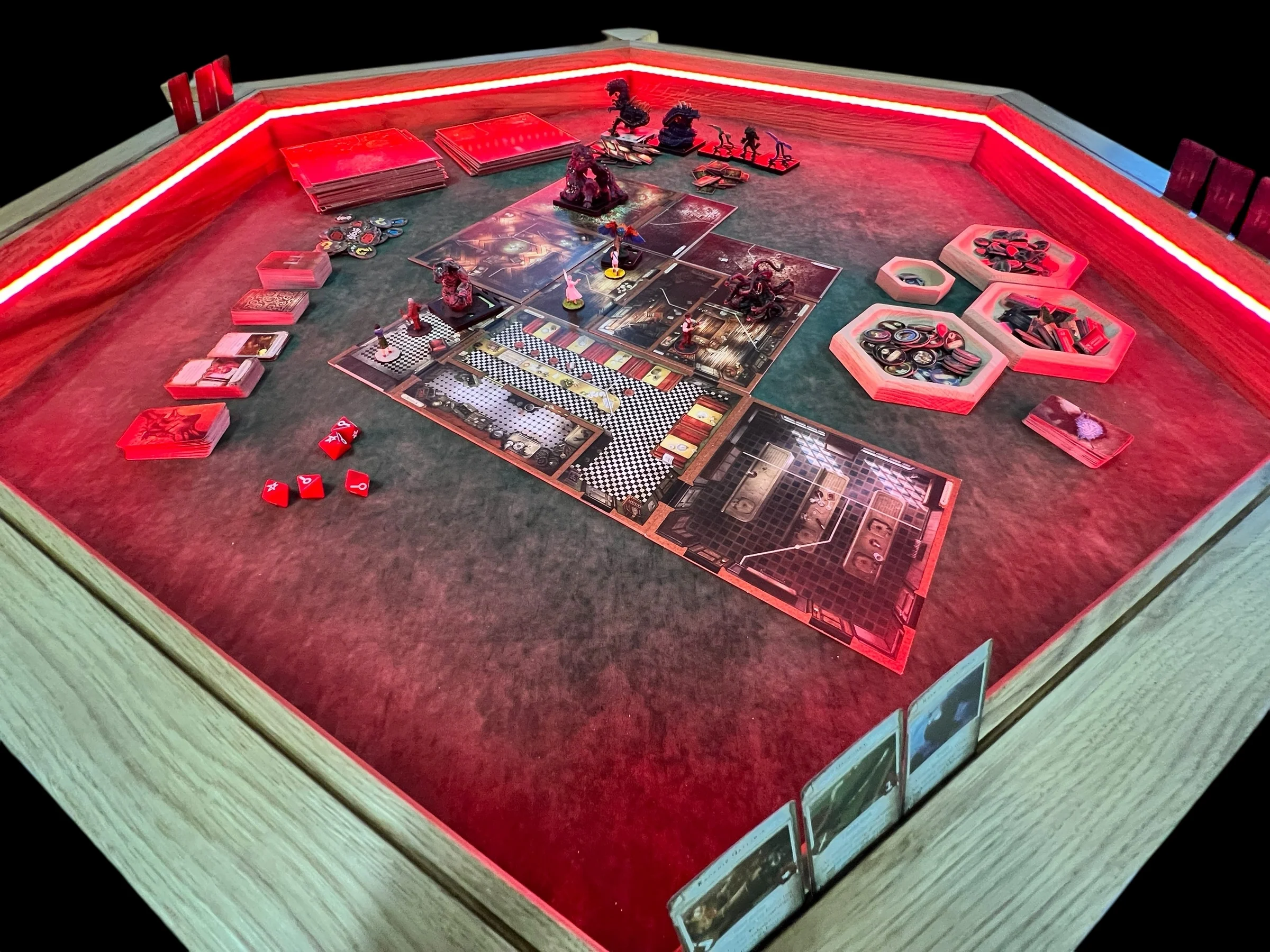 Mission Hex – Premium Oak Board Game Table - Image 4