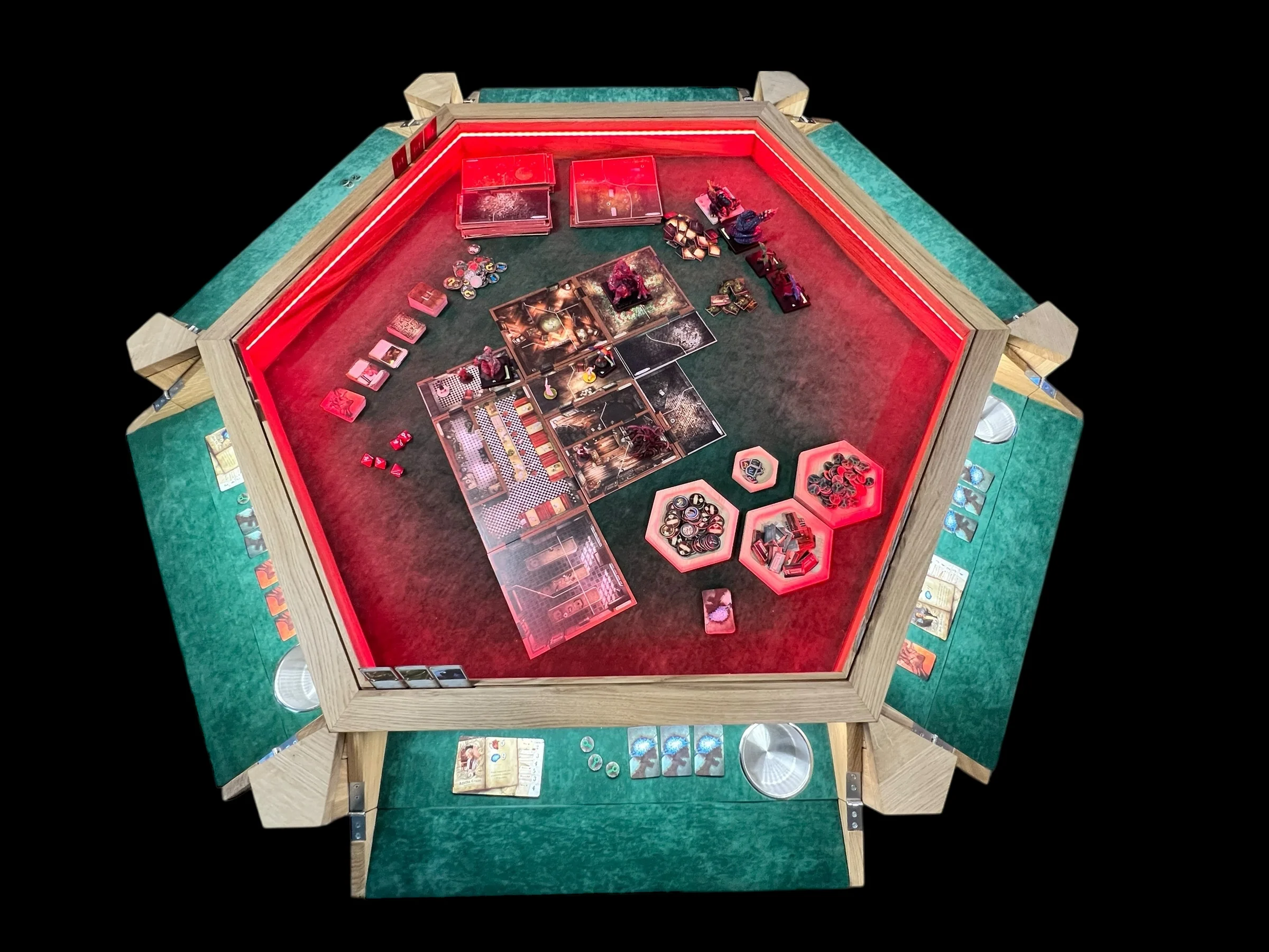 Mission Hex – Premium Oak Board Game Table - Image 5